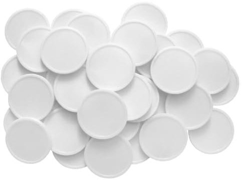 CombiCraft jetons Vierges en Plastique Blanc - Ø29mm - 100 Pièces