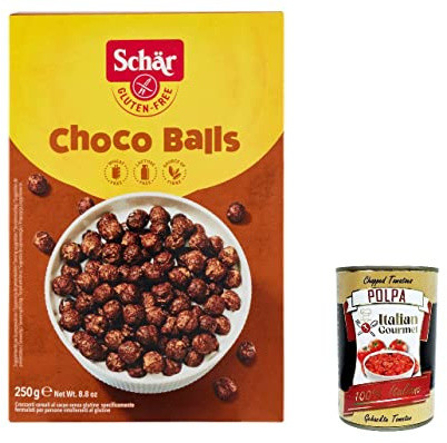 Italian Gourmet Schär Italian Gourmet Milly Magic Cereali al Cacao | Anelli croccanti di mais e cioccolato, knuspriger Frühstücksspaß mit Milch, Gesamtnettogewicht 1,5 kg + Kostenlos Polpa 400g