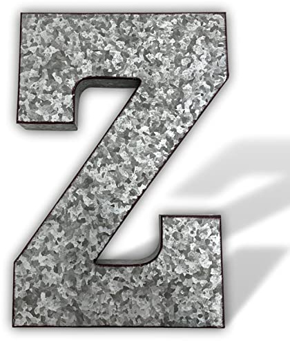 XXL 52cm Buchstabe Ziffer Zahl Zink Metall Dekoration Garten 3D Größe Z