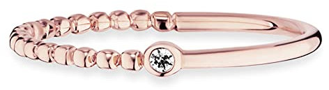 cai Damen Ring 925/- Sterling Silber rotvergoldet Zirkonia rot 360272760RV