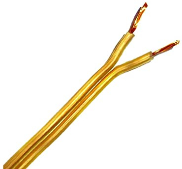 [Matassa 10mt ] Cavo piattina oro costa stretta in rame colore dorata 2x0,50 mm per fai da te ricambi lumi lampadari abajour