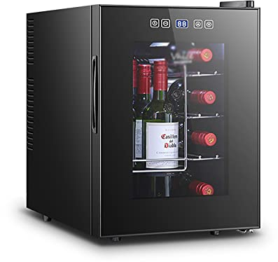 RUYICZB Weinkühlschrank für 10 Flaschen, Thermoelektrische Kühlung, freistehender Kleiner Weinkühlschrank mit digitaler Temperaturregelung, leiser Betrieb