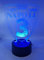 Generico Lampada in Plexiglass con Base Nera Disegno Scudetto del Napoli Calcio e Nome Personalizzato Decor Night Light LED Luce Camera 7 Colori