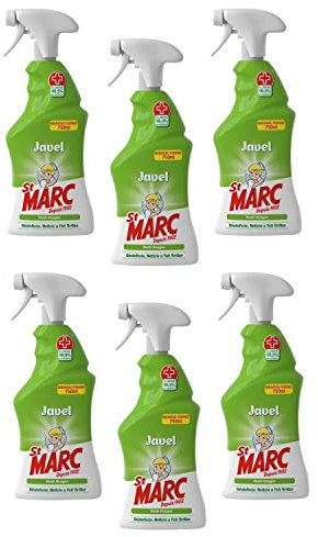 St Marc - Juego de 6 pistolas de spray limpiador multiusos con lejía, 750 ml