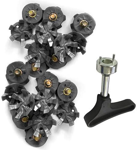Dtoterul Calas de Golf para Zapatos 20 Piezas Fácil de Cambiar Calas de Golf con Llave de Golf Clavos para Zapatos de Golf Clavos de Repuesto para Zapatos de Golf Spikes Replacement