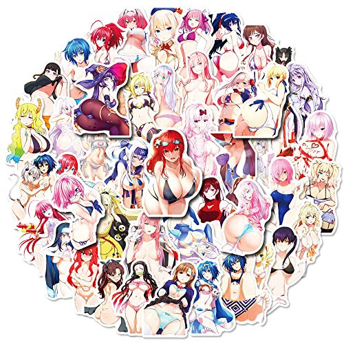 50Pcs Laptop Stickers of Sexy Girls, Durable Vinyl Decal Pack for Water Bottle Hydro Flask Pad Mobile Phone Case Skateboard Fridge, Aesthetic Sexy Lady Lewd Sticker for Adult Man Women