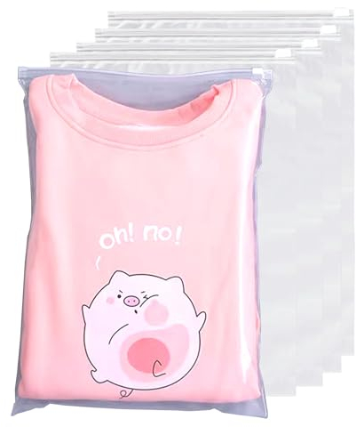 ATB-Foger 30Pcs Transparent Resealable Bag Reusable Zip Lock Bags Perforated Ziploc Bags for Clothes, Shoes, Cosmetics 40 x 30cm