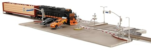 Fast & Furious Final Race Train Nano-Szene & 2 4,2 cm Die-Cast Cars, Spielzeug für Kinder und Erwachsene