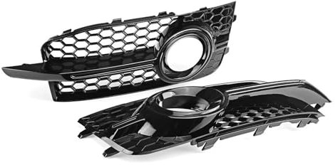 Wivplex Una coppia di paraurti anteriore for auto, griglia fendinebbia, griglia fendinebbia, copertura a nido d'ape, for Audi, A1 8X, for 2010-2014 8X0807682B 8X0807681B Griglie radiatore anteriori