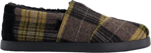 TOMS Men ALP FWD Espadrille Loafer Flat, Golden Honey Plaid, 8 UK