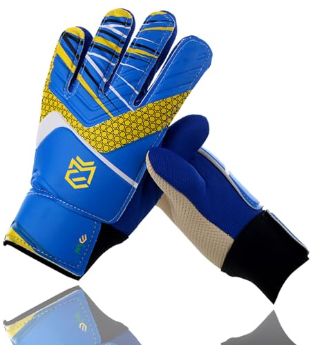 Quixotical Gants De Gardien De But, Gant de Foot Gardien Enfan, Gant de Foot Gardien pour Garcon Fille Garçons, in Taille 6, pour L'entraînement Et Les Jeuxpour Enfants, Adolescents, Adultes