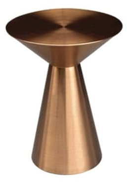 Bouts de canapé Petite Table basse moderne en acier inoxydable brossé, titane, lumière personnalisée, chambre de luxe, petit appartement, canapé, Table d'angle Table d'appoint ( Color : Rose gold )