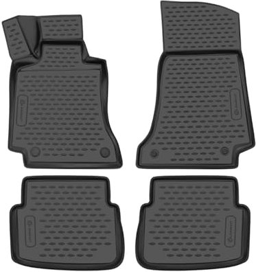 Element Passgenaue Premium 3D Gummimatten Fussmatten passend für Mercedes-Benz C-Klasse, Mk4 W205, 2017-2023, Cabrio, 2 Türen, 4 TLG.