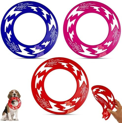 HOVUK Flying Frisbee for Dogs, 22.5cm Floating Saucer Fetch Toy, Easy to Throw, Interactive Dog Toy, Perfect for Beach and Outdoor Play, Puppy Flyer Pet Toy