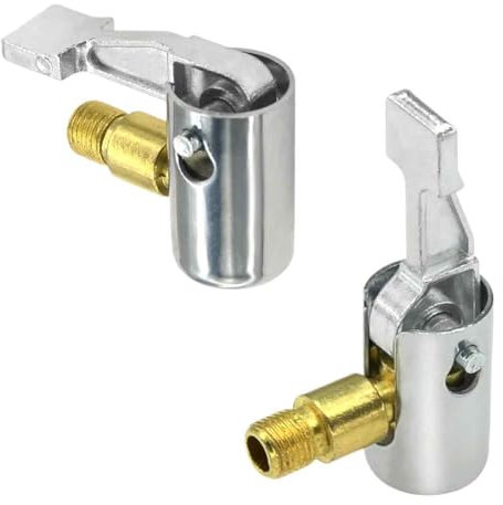 XXLKVSK 2Pcs Tire Air Chuck, 1/4 Inch Lock-On Air Chuck, Thread Nozzle Push on Air Inflator Hose Adapter, for Portable Tire Pump Air Compressor Motorcycles Bike Truck