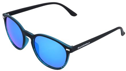 Gamswild WM1222 Sonnenbrille hellblau - Modebrille - Sportbrille - bruchsichere Polycarbonatgläser - 100% Schutz vor UV Strahlen - dank UV400 – 24g