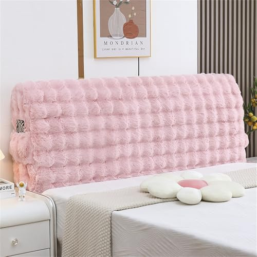 Hearda Bettkopfteilbezug - Flauschig weich, staubdicht, all-inclusive Hussen für Schlafzimmerdekoration (180cm, Rosa)