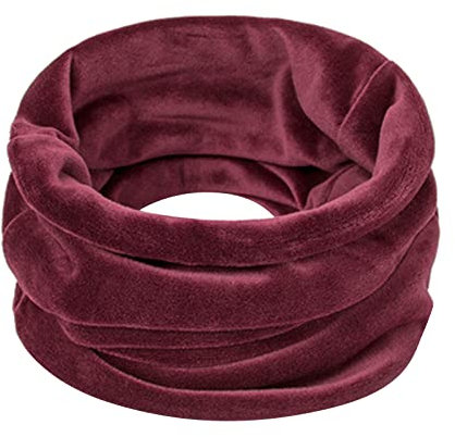Generisch Tunnel de Cou Hiver Ski Protège-Cou Femme et Hiver Velours Doré Coupe-Vent Cache-Cou Écharpe Épais Coupe-Vent Col Écharpe Course Femme, a, taille unique
