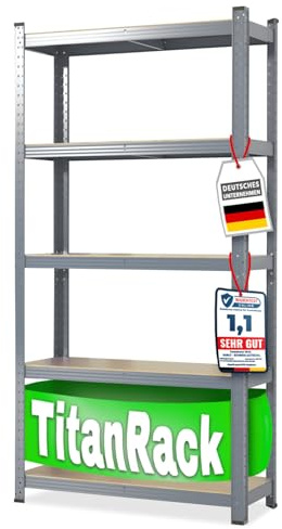 casa pura Schwerlastregal 180 x 90 x 60 cm anthrazit-grau | Steckregal, Lagerregal, Standregal, Stecksystem ohne Werkzeug montierbar