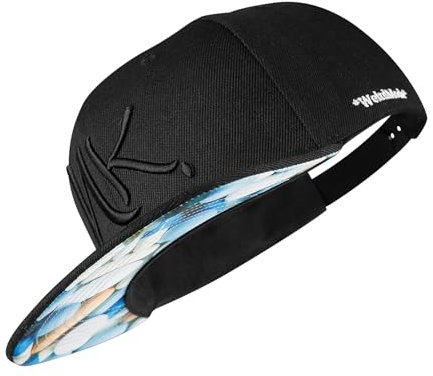 Nebelkind Snapback-Cap-Herren Damen Pills Pillen Schwarz Einheitsgröße OneSize Größenverstellbar Unisex Basecap trendig Baseballkappe Streetwear Style Baseball-Kappe mit geradem Schirm