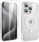 Yoedge Magnética Funda para iPhone 15 Pro 6.1 con 2 Piezas Cristal Templado Protector Pantalla, Transparente Carcasa Compatible con MagSafe, Antigolpes TPU Silicona Case para Apple iPhone 15 Pro
