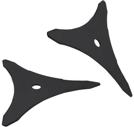 HERKINDNESS Messer für Freischneider, 2 Stück 3 mm Dick Motorsense Messer, Drei Zähne Trimmerkopf Freischneider, Lochdurchmesser 25,4 mm, für Rasen, Garten, Verbessert und VerdicktC