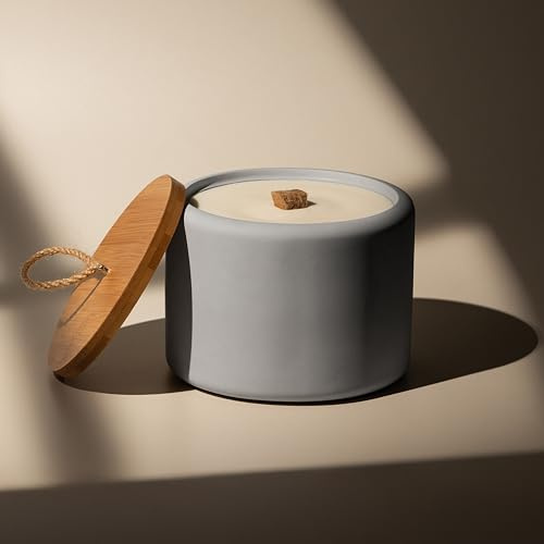 Wachsfeuer aus Beton | Ø15cm | Betonkerze | Terassenfeuer | Windlicht | Dauerkerze | Schmelzlicht | Hergestellt in Österreich | Modell Bromo