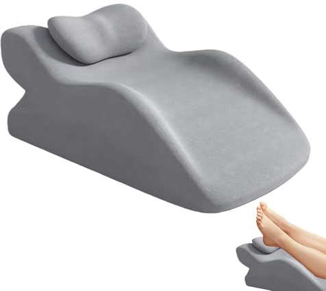 Behogan Venenkissen Beinhochlagerungskissen, Keilkissen zum Schlafen, Beinkissen aus Memory-Schaumstoff für Beinhochlagerung, Ergonomisches Komfort-Kissen für Knie, Beine, Knöchel, Sofa, Bett (Grau)