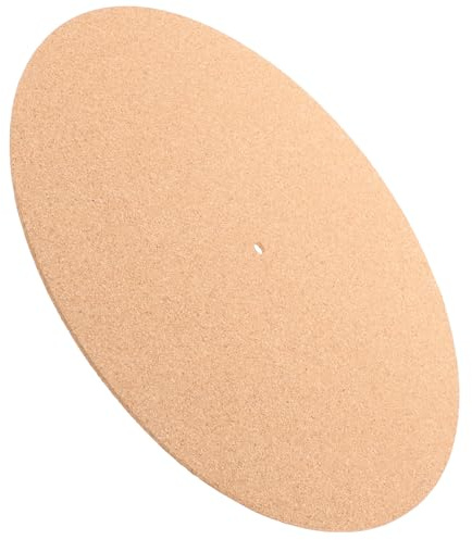 WATIIFUFU Korkmatte als Vinyl Plattenspielerunterlage zur Kratzvermeidung und Geräuschreduzierung Rutschfeste Slipmat aus Naturkork für Schallplattentische und Dj Zubehör