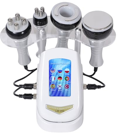 Macchina dimagrante corpo 40K Radiofrequenza - 4 in 1 formatrice per corpo anticellulite, dispositivo dimagrante per tonificare pelle, viso, braccia (A)