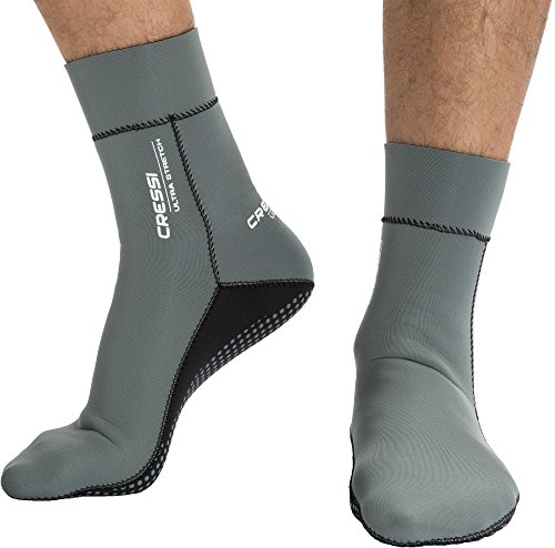 Cressi Ultra Stretch Neoprene Socks 1.5mm Unisex Erwachsene Doppelt Gefütterte Neopren Tauchschuhe, Grau, M