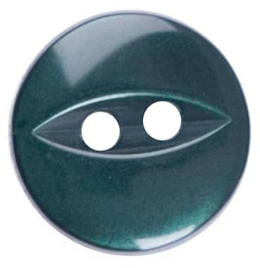 Fish Eye Buttons Dark Green 10mm 10pk
