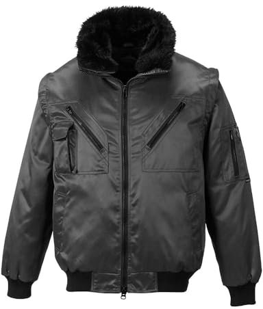 Portwest Pilot Jacket, Size: L, Colour: Black, PJ10BKRL