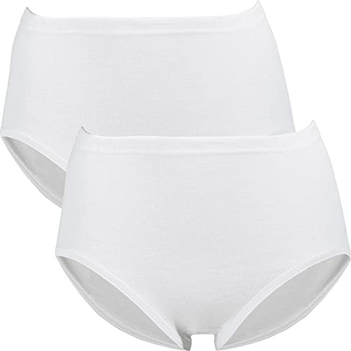 Mey Damen-Taillenslip 2000 2er-Pack Feinripp weiß Größe 54