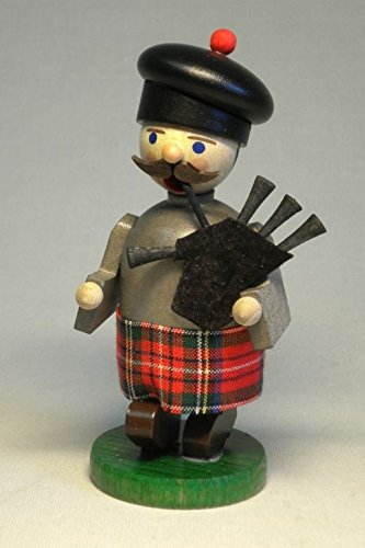 Rudolphs Schatzkiste Räucherfigur Schotte mit Dudelsack Höhe= 11cm NEU Räuchermann Rauchmann Räucherkerze Rauchen Figur Holz Seiffen Erzgebirge Holz Dekoration Weihnachten