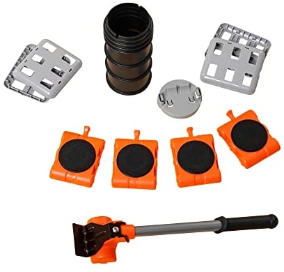 UPP Möbel-Gleitsystem Gooloo 16 TLG. Starter Teppichgleiter Set | Professionelles Möbelgleiter System zum sicheren Transportieren von Couch, Schrank, Waschmaschine etc. 305, schwarz