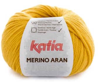 Katia Merino Aran - Farbe: Amarillo (80) - 100 g/ca. 155 m Wolle