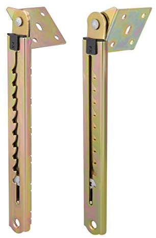 Sourcingmap Doppel-Winkel-Hebestange für Schreibtisch, 10-Gang-Anpassung, Scharnierhalterung, 250 mm Länge, 1 Paar