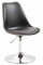 CLP Sedia Pranzo Regolabile Maverick In Polipropilene I Sedia Design Rosa Scandinavo Base Tonda In Metallo, Colore:nero, Colore del telaio:cromo