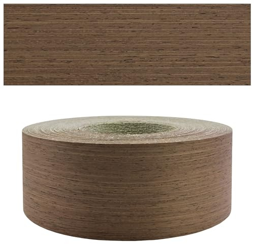 Mprofi MT® Kantenumleimer Wenge | 45 mm x 5 m | Echtholz Furnier Kantenband | Bügelkantenumleimer für Regale und Möbelplatten | Kantenumleimer mit Schmelzkleber | Bügelkante für Möbel – WE/45/5