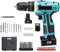 DUYER Set di Trapani A Batteria A Impatto 25V, Coppia Massima 32N.M, Minimo 160 ± Minimo, Impugnatura Retromarcia in Silicone, 2 velocità, Luce di Lavoro A LED Shock 2 Speed 1 Battery