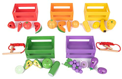 TickiT 74011 Wooden Sorting Fruit and Vegetable Crates, Moyen