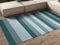 Oedim Blauer Streifen Teppich für Zimmer, PVC | 95 x 133 cm | Teppich PVC | Vinylboden | Heimdekoration | Boden Sintasol | Schutzboden |