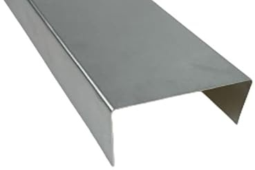 Alu U - Profil Länge 2 m Winkel Abdeckprofil U Leiste (Edelstahl, A=40 B=120 C=40 mm)