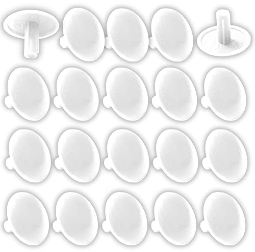 cyclingcolors 20x Abdeckkappen für Schrauben 2.5x12x5mm schraubenkappen Kunststoff möbel Abdeckung PZ, Weiß