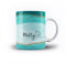 iCaseDesigner Personalised Agate Watercolour Marble Name with Heart 11oz Ceramic Mug - 26. Teal Green