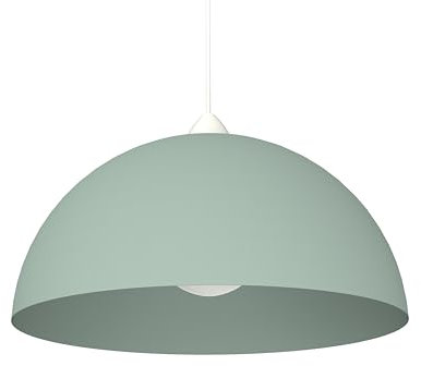 L+ Pendelleuchte Wohnzimmer Pendelleuchte Kinderzimmer Kronleuchter Moderne Küche Schlafzimmer Metall halbe Kugel Form (Eisberggrün, 40cm)