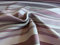 Sommersweat, Streifen Taupe/Altrosa als Meterware, 50 cm