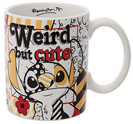 Enesco Disney by Britto Midas Lilo and Stitch Weird but Cute tazza da caffè, 510 g, multicolore