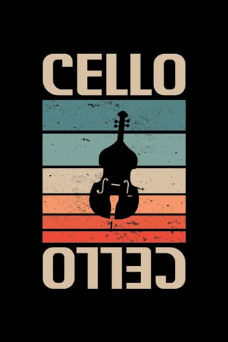 Retro Cello Music Book: Cello music book for Cello player, 6 x 9 with 120 pages, blank staff, softcover